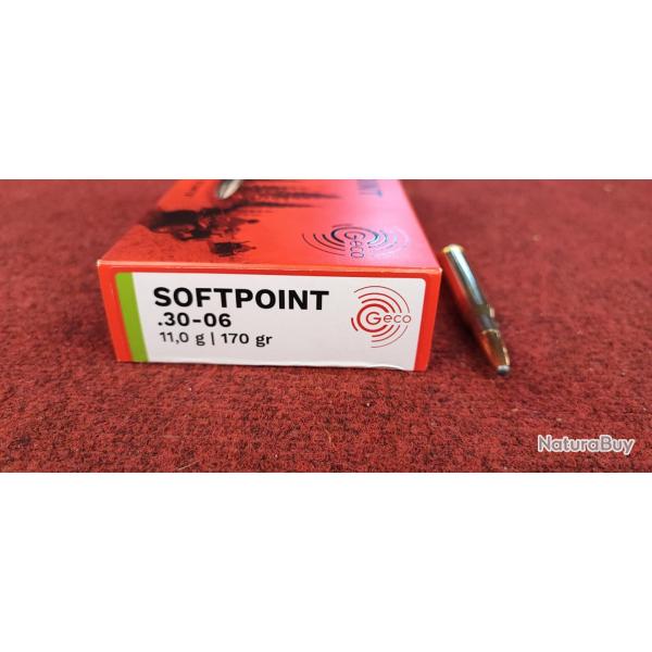 20 MUNITIONS GECO SOFTPOINT - 30-06 - 11G - 170GR