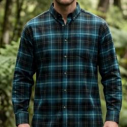 CHALLENGER TRIVIO1 - Chemise en flanelle de coton &agrave; carreaux pour un confort thermique optimal 43/44