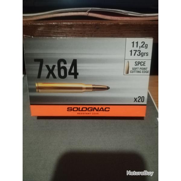 balle calibre 7/64 solognac 11.2g - 173 grs par 20