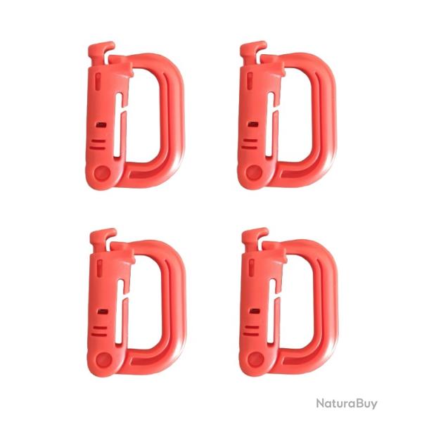 Mousqueton tactique Grimlock Rouge x4