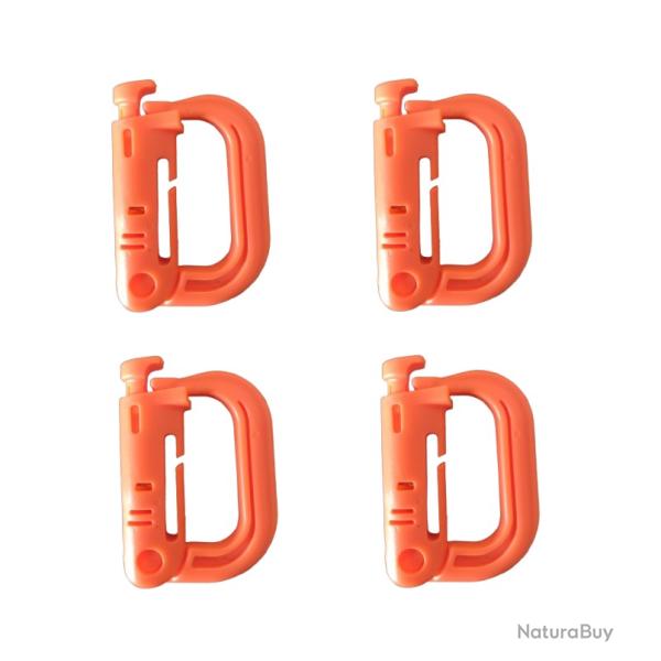 Mousqueton tactique Grimlock Orange x4