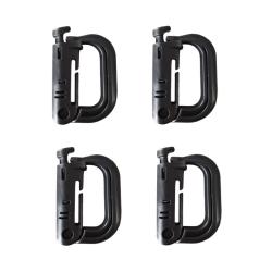 Mousqueton tactique Grimlock noir x4