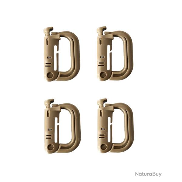 Mousqueton tactique Grimlock Beige/TAN x4