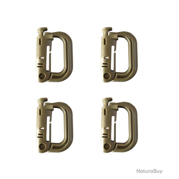 Mousqueton tactique Grimlock Kaki x4