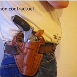 Holster en cuir, pour droitier, chamelot delvigne 1873 X