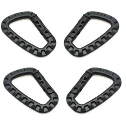 Mousqueton tactique noir x4