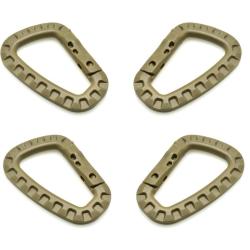 Mousqueton tactique beige x4