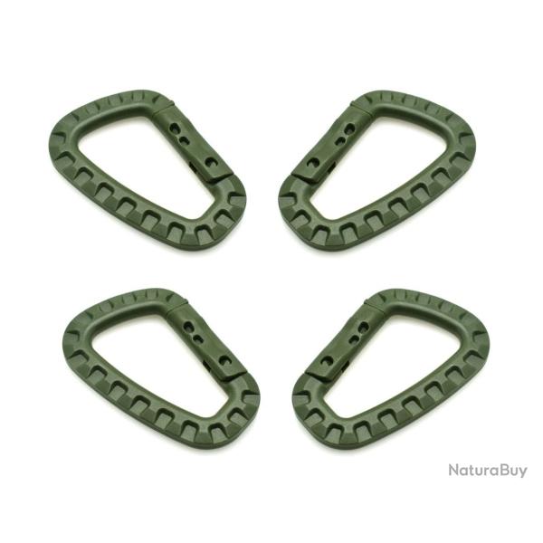 Mousqueton tactique kaki x4