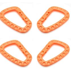 Mousqueton tactique orange x4