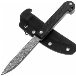 Couteau Daggerr Ataman Lame Acier Damas VG-10 Manche Black Micarta Etui Kydex DGR2409SBKDM