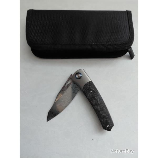 Couteau pliant fa�on damas