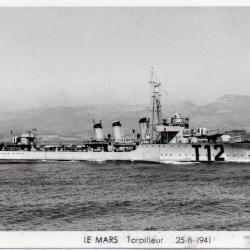 CPA - Marine Militaire -  LE MARS Torpilleur 25-8-1941 N&deg;7024