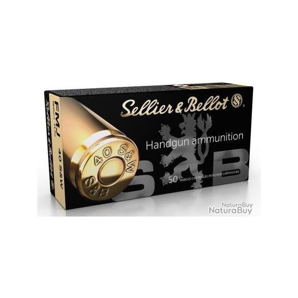 Cartouche Sellier & Bellot calibre 40 S&W FMJ 180grs 11.7g x50