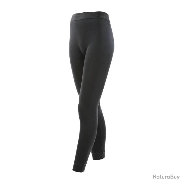 Legging chaud femme laine m�rinos et soie noir ou gris gris S (small)