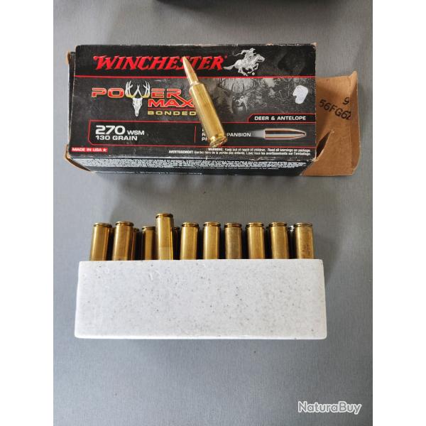 Bo�te 20 cartouches  calibre 270wsm Power max bonded.  130grain