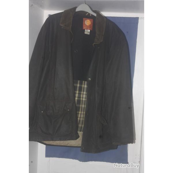 VESTE CHASSE GEOLOGIC  TAILLE XXL COTON HUILE PAS DE RISQUE DE PLUIE INTERNE TRES CHAUDE