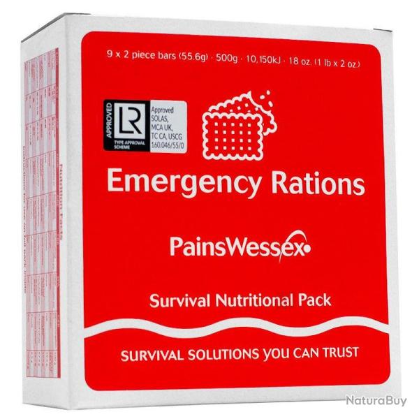 Ration de survie Pains Wessex Survival Nutritional Pack