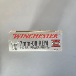 Bo&icirc;te de 2o cartouches winchester  calibre 7.08  140grainsPower point 140grains