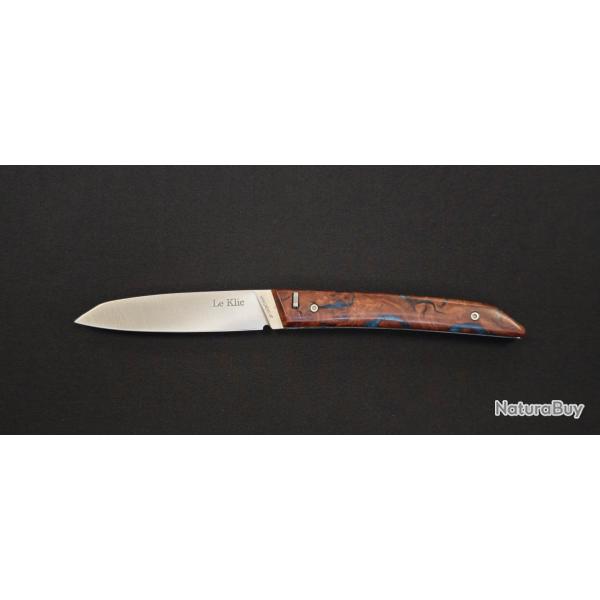 Le Klic JP Hontanx - Couteau pliant - Manche Loupe de Jarrah - Lame inox 12C27N