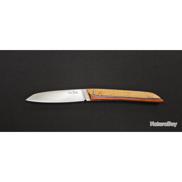 Le Klic par JP Hontanx - Couteau pliant - Manche Cocobolo & Aubier - Acier 12C27N