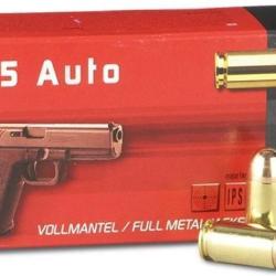 Cartouches GECO Calibre .45 ACP (.45 AUTO) FMJ 230grs - Boite de 50 unit&eacute;s
