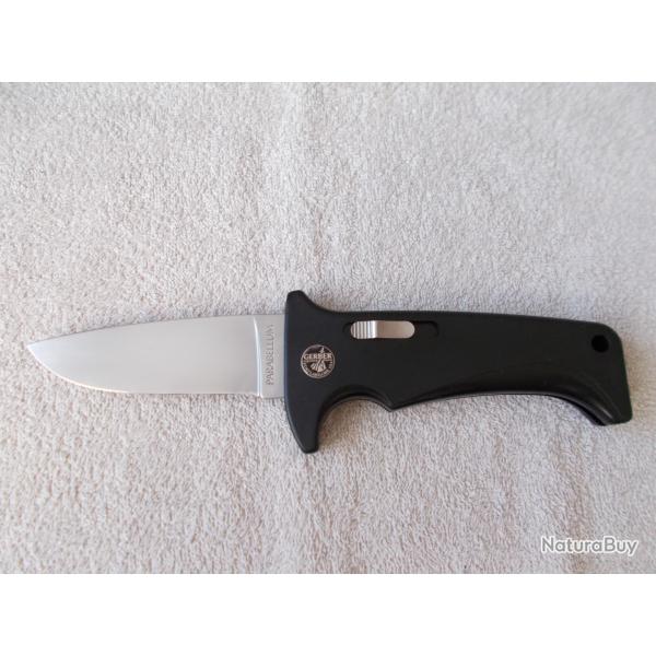 COUTEAU GERBER PARABELLUM 97223 USA PORTLAND OREGON/ RARE/TACTIQUE/ BUSHCRAFT/CHASSE/COLLECTION