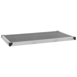 Receveur de douche ext&eacute;rieur WPC Acier inoxydable 110x62cm Gris