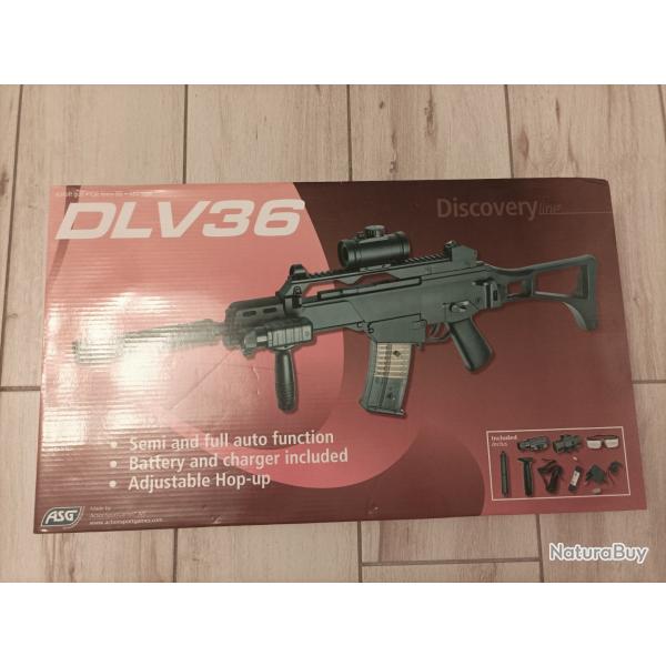 Comme neuf - R�plique airsoft DLV 36 �lectrique AEG pack complet