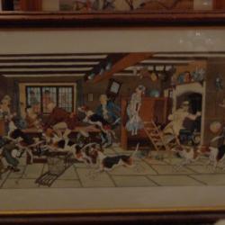 Belle lithographie ancienne chasse Harry Eliot