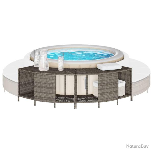 �tag�res de rangement pour spa 2 pcs gris r�sine tress�e