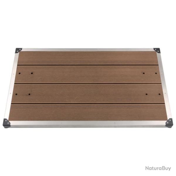 Receveur de douche ext�rieur WPC Inox 110x62 cm Marron