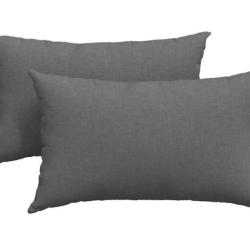 Coussins canap&eacute; tissu gris fonc&eacute; 50x30 cm confort d&eacute;coratif