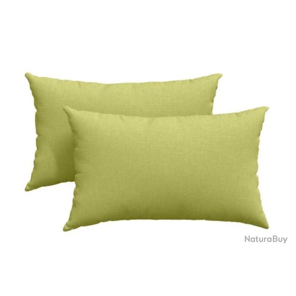 Coussins canap� tissu vert clair 50x30 cm confort d�coratif