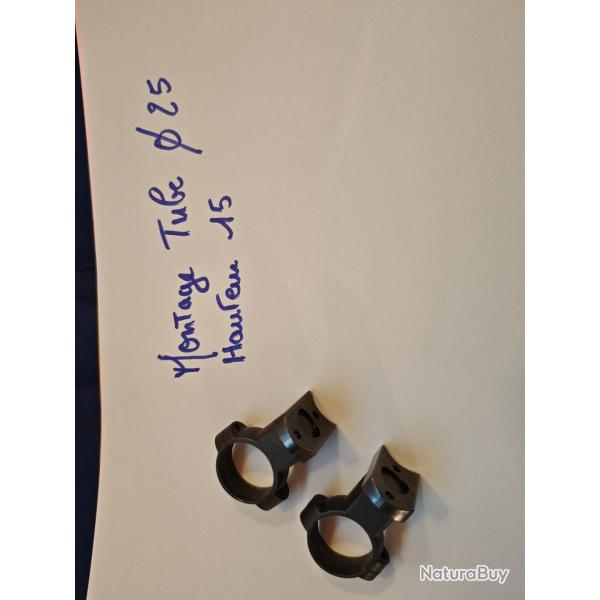 ANNEAU DE MONTAGE TUBE DE 25 EMBASE DEMI LUNE