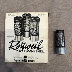 cartouches Rottweil waidmannsheil cal 12/70