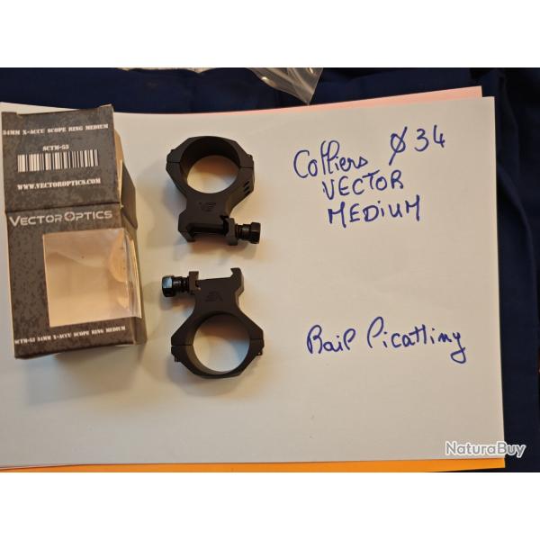 COLLIERS DE MONTAGE TUBE 34 VECTOR MEDIUM