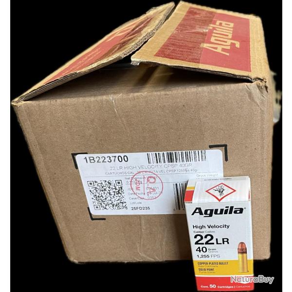 2000 Munitions AGUILA HIGH VELOCITY CPSP 40 grs Cal. 22Lr
