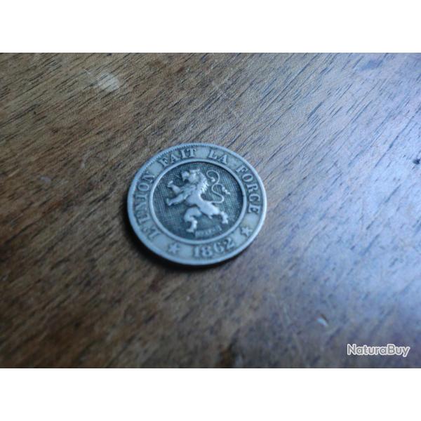 monnaie  belgique l�opold  I 10 centimes 1862