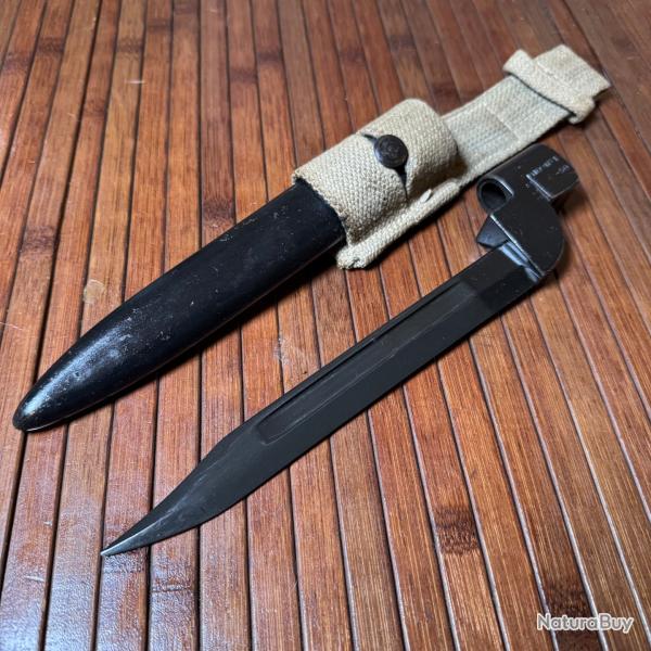 BELLE BA�ONNETTE ANGLAISE N 9 MK1 LAME BOWIE 100% bronz� noir de guerre