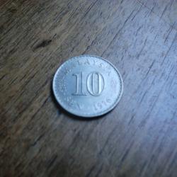 monnaie malaysie 10 sen  1976