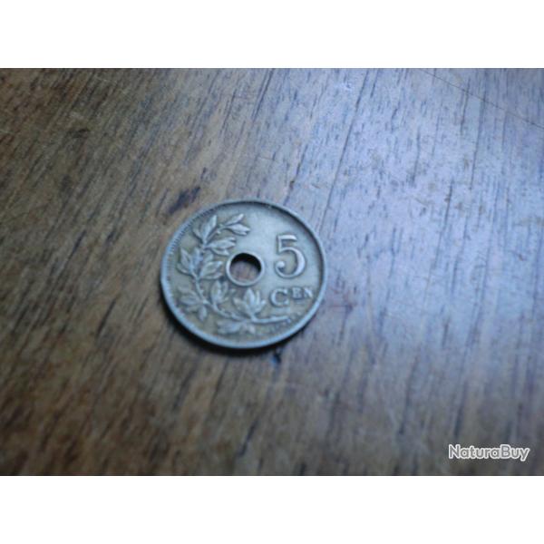 monnaie belgique 5 centimes 1927