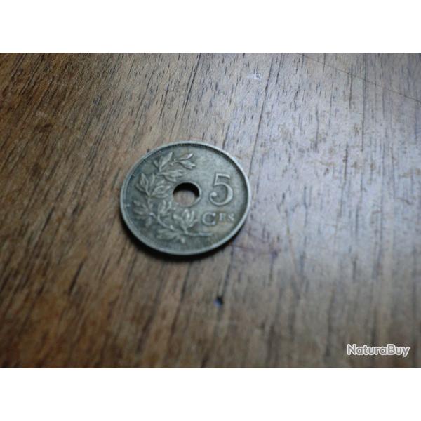 monnaie belgique 5 centimes 1928