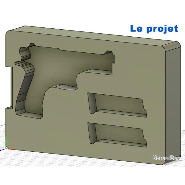 Protection de vos armes : mousses de transport sur mesure.