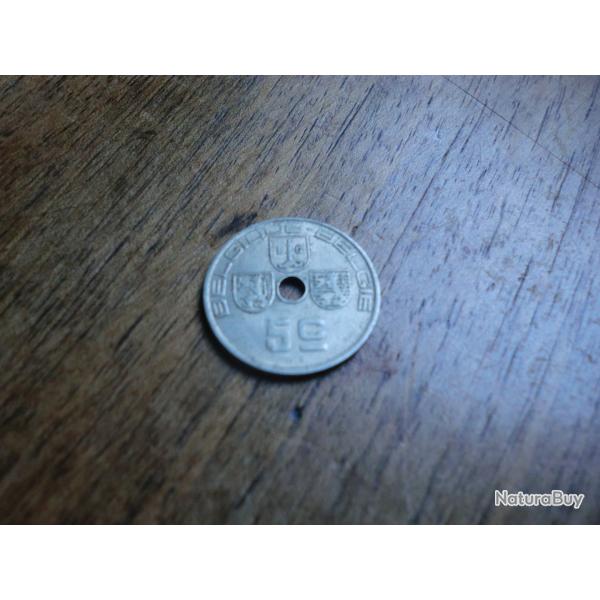 monnaie belgique 5 c 1938