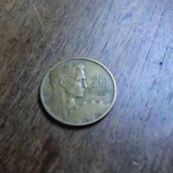 monnaie yougoslavie 20 dinara  1955