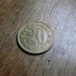 monnaie yougoslavie 20 para 1975