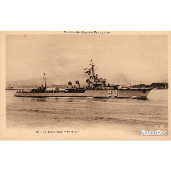 CPA - Marine de Guerre  - Le Torpilleurs " Forbin " N�7032