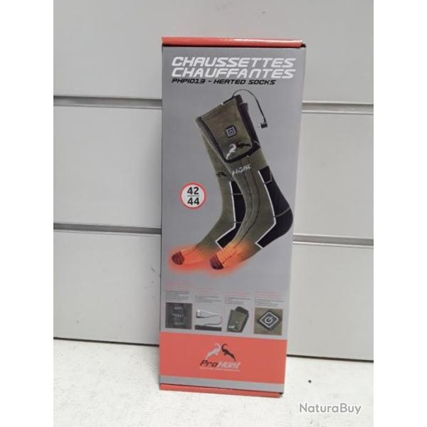 CHAUSSETTES CHAUFFANTES PROHUNT KAKI RECHARGEABLE