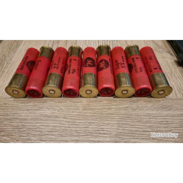9 Cartouches WINCHESTER calibre 12 / 89 SUPER XX MAGNUM