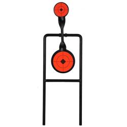 Cible m&eacute;tallique basculante avec support